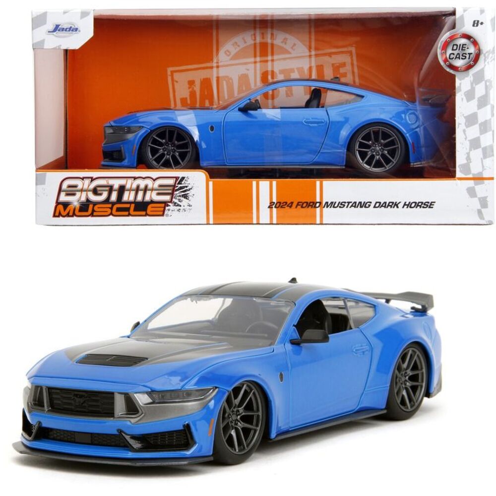 Big Time Muscle - 1:24 2024 Ford Mustang Dark Horse Die-Cast Car COLLECTIBLES